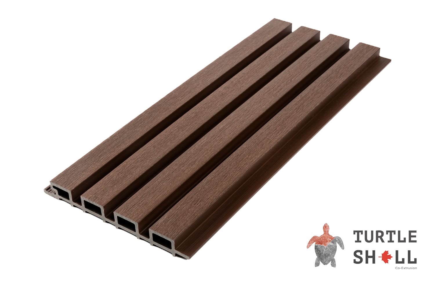 Фасадная (стеновая) реечная панель из дпк Middle Lines, Texas Hickory Co-Extrusion