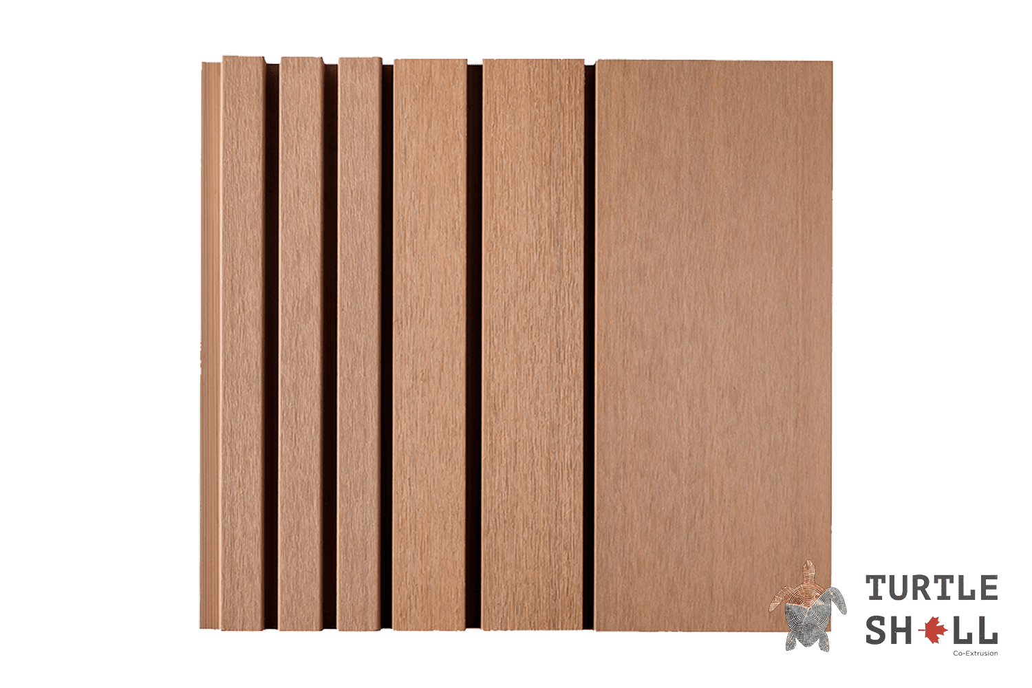 Реечная панель ДПК Turtle Shell Double Lines, Siberian Pine 