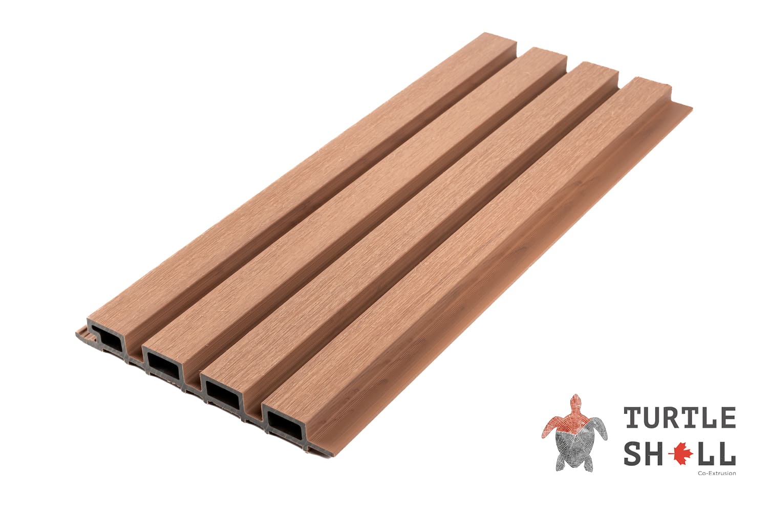 Фасадная (стеновая) реечная панель из дпк Middle Lines, Korean Pine,, Co-Extrusion