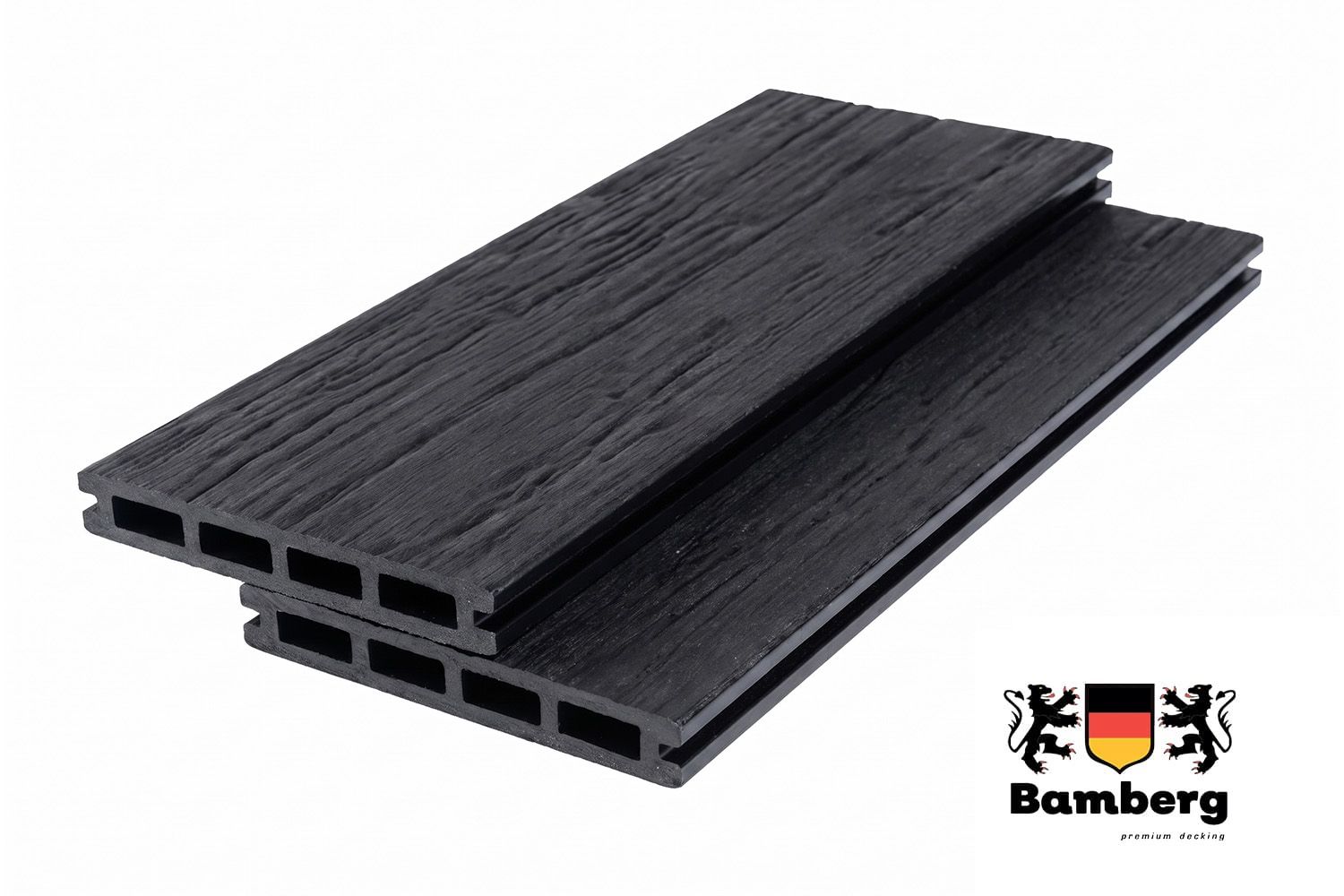 Террасная доска Bamberg SquareFossiled, Ceylon Ebony (Окаменелое дерево)  — Black Deck