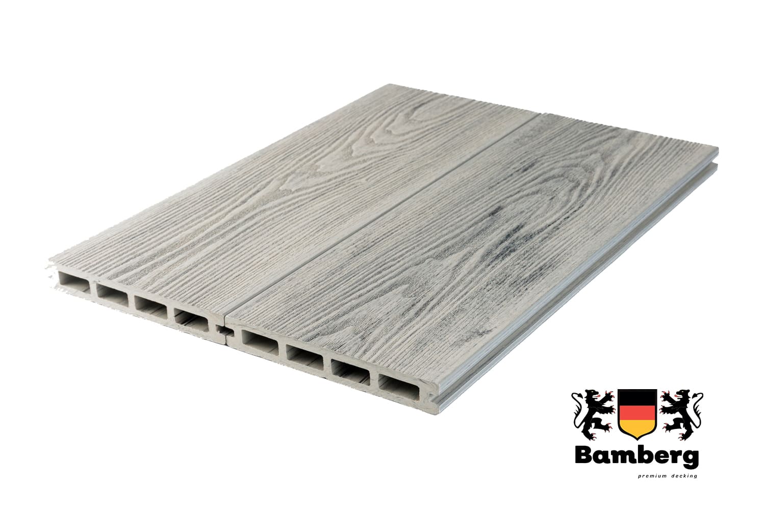 Террасная доска Bamberg Square 3D Natural, Karelian Birch — Black Deck