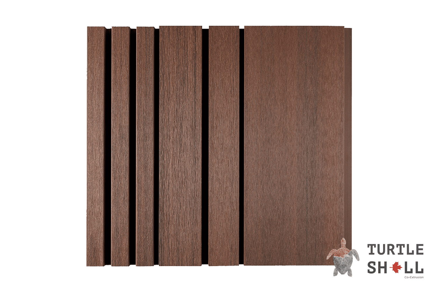 Фасадная (стеновая) реечная панель из дпк Wall Panels Middle Lines, Australian Palisander, Co-Extrusion