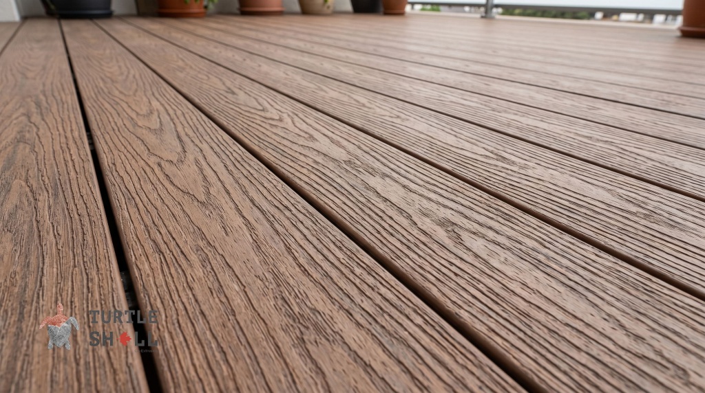 Террасная доска ДПК Turtle Shell полнотелая Trix, Teak